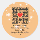 Junggesellenabschied Zubehör t Classic Round Stick Runder Aufkleber (Vorderseite)