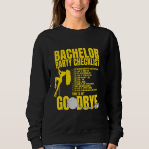 Junggesellenabschieds-Checkliste ist Hengst Bräuti Sweatshirt