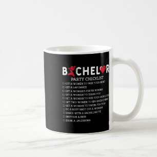 Junggesellenparty-Checkliste Bräutigam Trauzeugen  Kaffeetasse