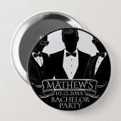 Junggesellenparty Poker Chip Button (Vorne & Hinten)