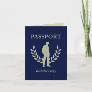 Junggesellenparty-Reisepass Einladung