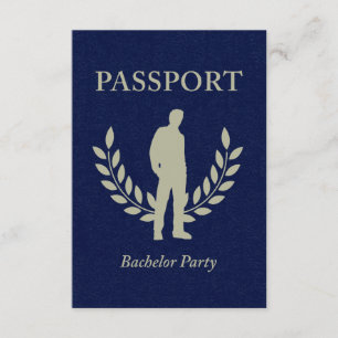 Junggesellenparty-Reisepass Einladung