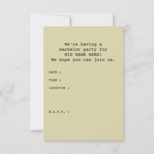 Junggesellenpass Einladung (Rückseite)