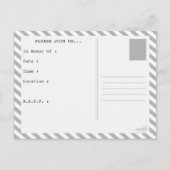 Junggesellenpass Einladungspostkarte (Rückseite)