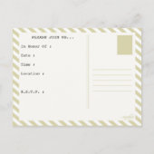 Junggesellenpass Einladungspostkarte (Rückseite)