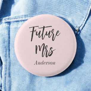 Junggesellinnen-Abschied Blush Rosa Future Mrs Button