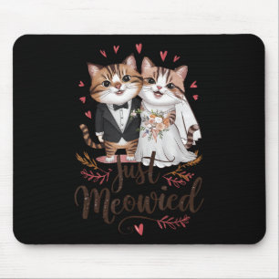 Junggesellinnen-Abschied Braut Bräutigam Katzen Ei Mousepad