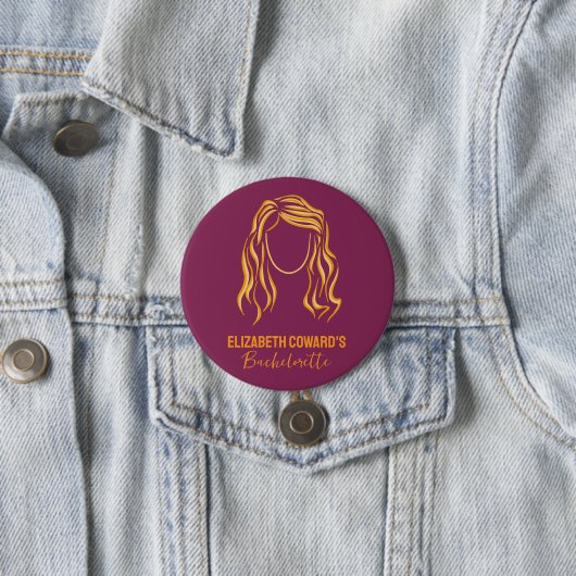 Junggesellinnen-Abschied Braut Outline Party Button (Beispiel)