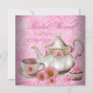 Junggesellinnen-Abschied Brautparty Pink Blumen Te Einladung