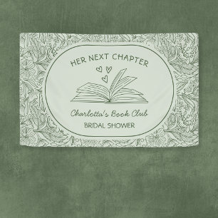 Junggesellinnen-Abschied Buchclub Grün Banner