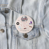 Junggesellinnen-Abschied Disco Retro Roller Skatin Button (Beispiel)