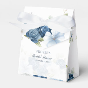 Junggesellinnen-Abschied Dusty Blue Floral Rustika Geschenkschachtel