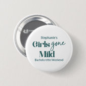 Junggesellinnen Abschied Elegant Strand Wochenende Button (Vorne & Hinten)