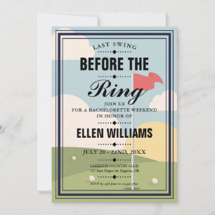 Junggesellinnen-Abschied Golf-Wochenende Party Einladung