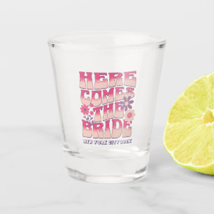 Junggesellinnen-Abschied Hier kommt die Braut Groo Schnapsglas