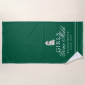 Junggesellinnen-Abschied im Spa-Bären-Stil Strandtuch (Vorderseite)