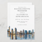 Junggesellinnen-Abschied im Wasserfarbenstil mit S Einladung (Vorne/Hinten)