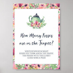 Junggesellinnen-Abschied Küsschen im Teekannen-Spi Poster