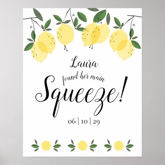 Junggesellinnen-Abschied Main Squeeze Lemons Poster (Vorne)