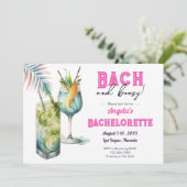 Junggesellinnen-Abschied mit Bach und Alkohol Einladung (Stehend Vorderseite)