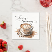 Junggesellinnen-Abschied mit Kaffee-Thema Serviette (Beispiel)