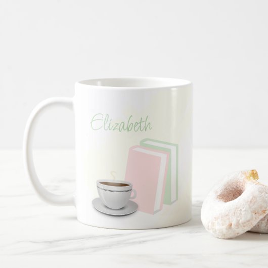 Junggesellinnen-Abschied mit Tee & Büchern Kaffeetasse (Mit Donut)
