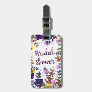 Junggesellinnen-Abschied mit Vintage-Blumen Gepäckanhänger