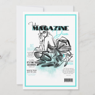 Junggesellinnen-Abschied Mode-Diva-Magazin Einladung