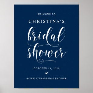Junggesellinnen-Abschied, moderne Navy-Blue-Hochze Poster