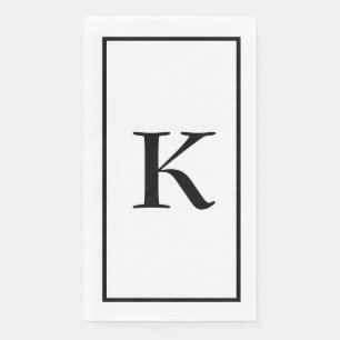 Junggesellinnen-Abschied Monogramme Name Schwarz W Serviette