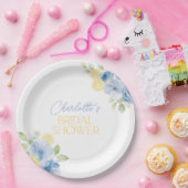 Junggesellinnen-Abschied-Napkins Main Squeeze Blau Pappteller (Party)