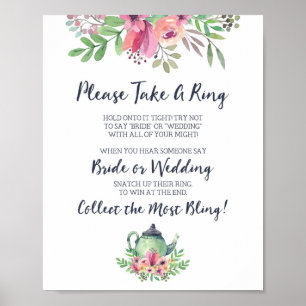 Junggesellinnen-Abschied Nehme-einen-Ring-Spiel-Sc Poster