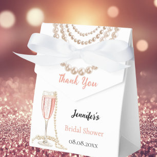 Junggesellinnen-Abschied Perlen Prosecco rosa Blas Geschenkschachtel