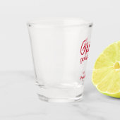 Junggesellinnen Abschied Pink und Kirschrot Schnapsglas (Links)