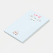 Junggesellinnen-Abschied Regency-Teeparty Elegant Post-it Klebezettel (angewinkelt)