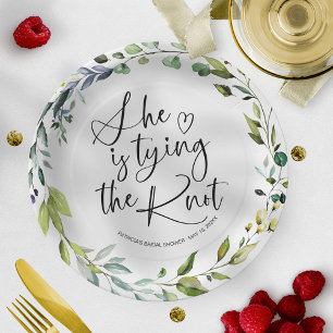 Junggesellinnen-Abschied: She Is Tying The Knot Pappteller