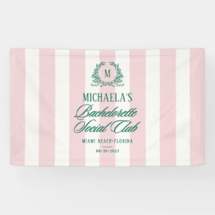 Junggesellinnen-Abschied Social Club Braut Name Banner