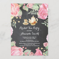 Junggesellinnen-Abschied-Teeparty-Einladung Floral