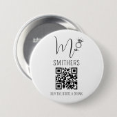 Junggesellinnen-Abschied Venmo QR Code Kauf der Br Button (Vorne & Hinten)