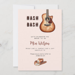 Junggesellinnen-Abschied Wochenende Pink Nash Bash Einladung