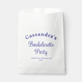 Junggesellinnen-Abschiedparty-Skript Modern Royalb Geschenktütchen (Vorderseite)