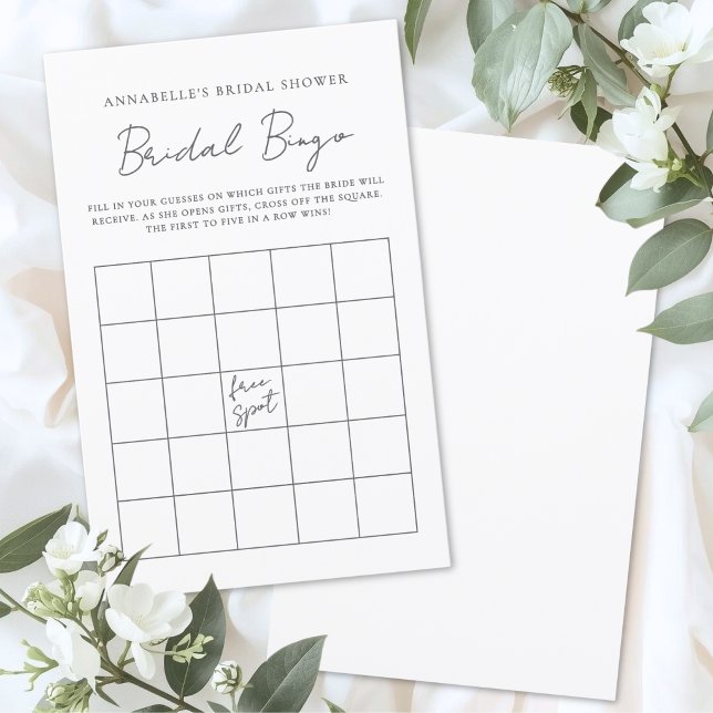 Junggesellinnen-Abschieds-Bingo-Spiel (Bridal Shower Bingo Game)