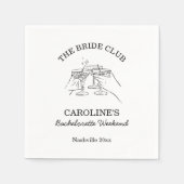 Junggesellinnen-Abschieds-Party Favor-Cocktail Serviette (Vorderseite)