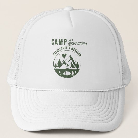Junggesellinnen-Abschiedscamping Wochenende Truckerkappe (Vorderseite)