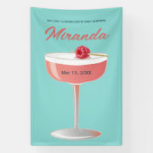 Junggesellinnen-Abschiedscocktail-Einladungsbanner Banner (Vertikal)