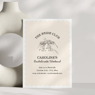 Junggesellinnen-Abschiedscocktail-Party Wochenende Einladung