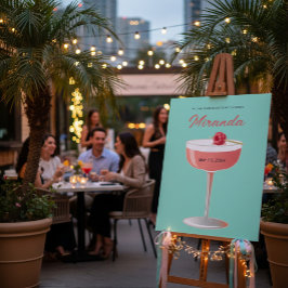Junggesellinnen-Abschiedscocktail-Willkommensschil Acrylschild