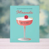 Junggesellinnen-Abschiedscocktail-Willkommensschil Acrylschild (Neutral)