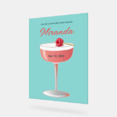 Junggesellinnen-Abschiedscocktail-Willkommensschil Acrylschild (Winkel)
