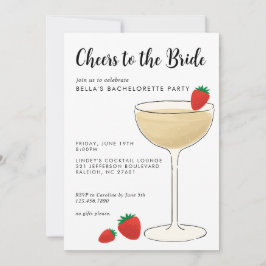 Junggesellinnen-Abschiedscocktailparty-Einladung Einladung